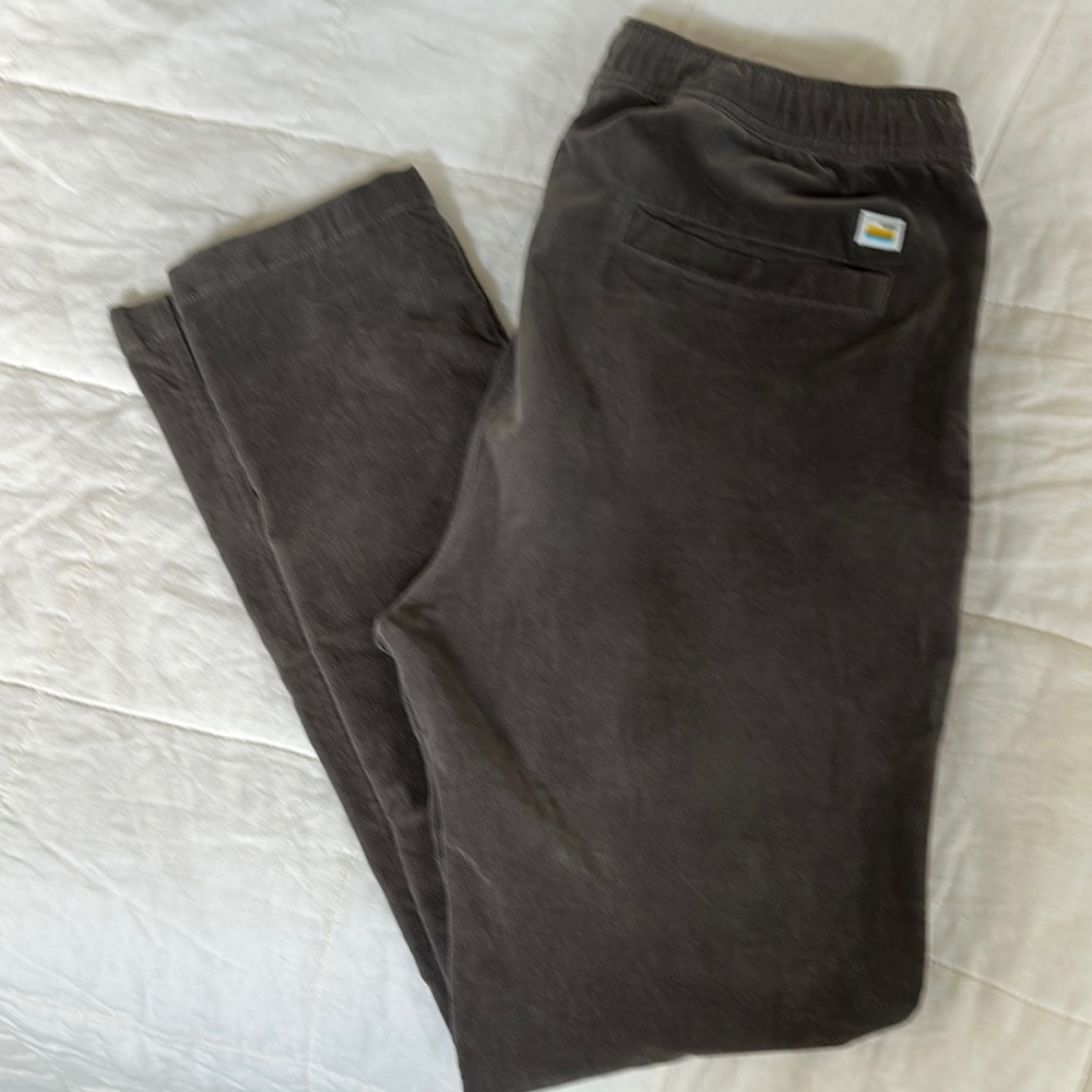 Vuori Gray Corduroy Pants with Tapered Leg